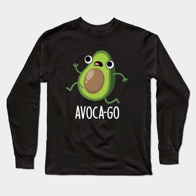 Avoca-go Cute Avocado PUn Long Sleeve T-Shirt by punnybone